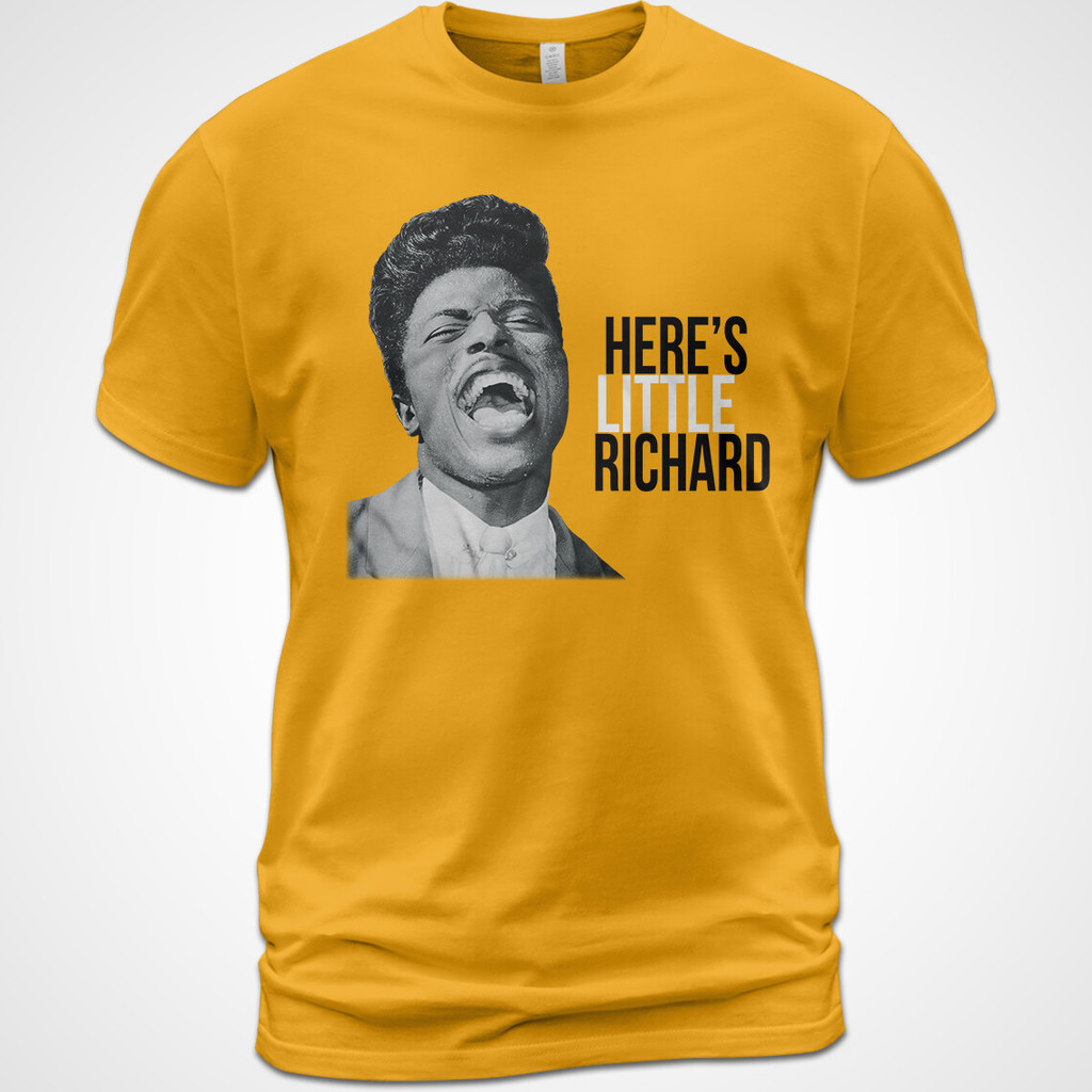 เสื้อยืดผ้าฝ้าย Little Richard Heres Little Richard Album Tee Tutti Frutti