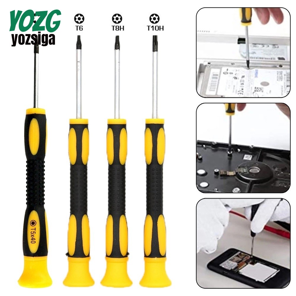4pcs T5 T6H T8H T10H หกเหลี่ยม Torx ไขควงรูไขควงเครื่องมือกําจัด