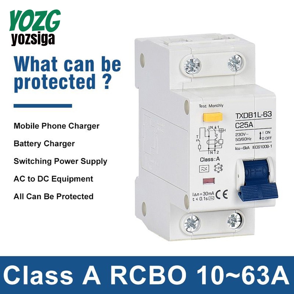 MCB RCCB RCD Type A/AC RCBO DPNL Residual Current Circuit Breaker