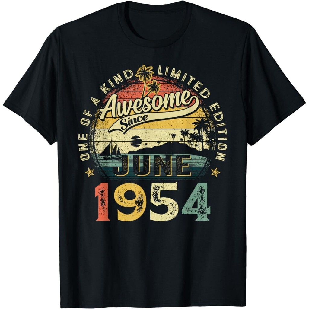 ตลก 70 ปีมิถุนายน 1954 Vintage 70Th Birthday Men เสื้อยืด