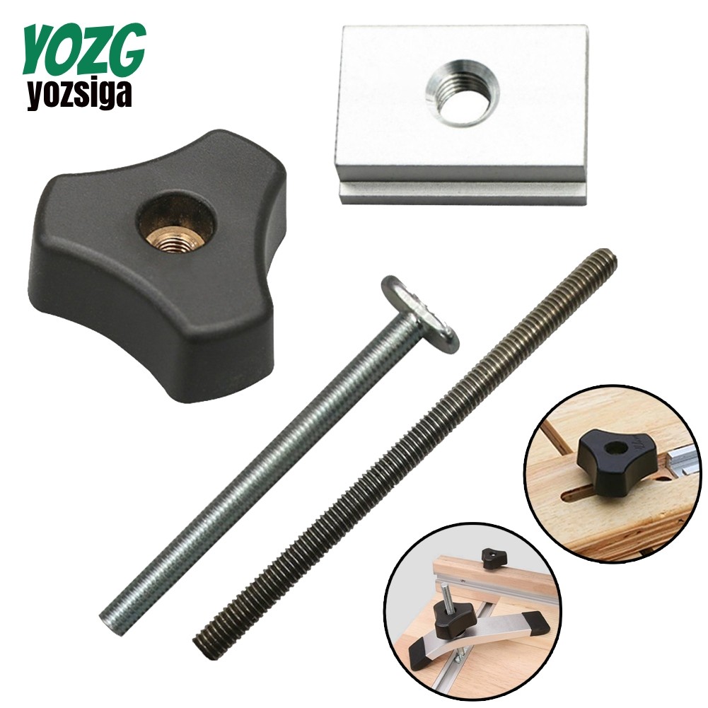 M8 T-Slot Slider T-Track Jig สกรู Fixture Rail อุปกรณ์เสริมเครื่องมืองานไม้