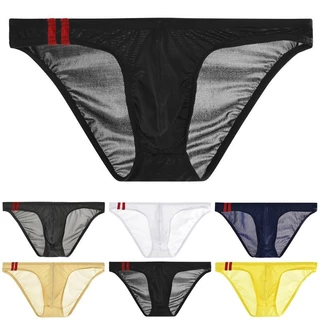 [RT]กางเกงระบายอากาศเซ็กซี่ Low Rise Seamless Bulge สำหรับผู้ชาย