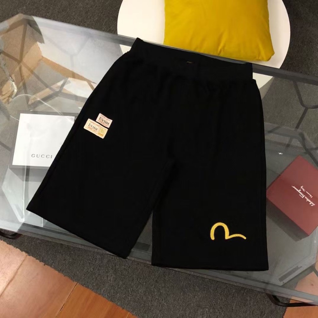 กางเกงขาสั้น Evisu Custom Made กางเกงขาสั้น Golden Damo รูปปั้น