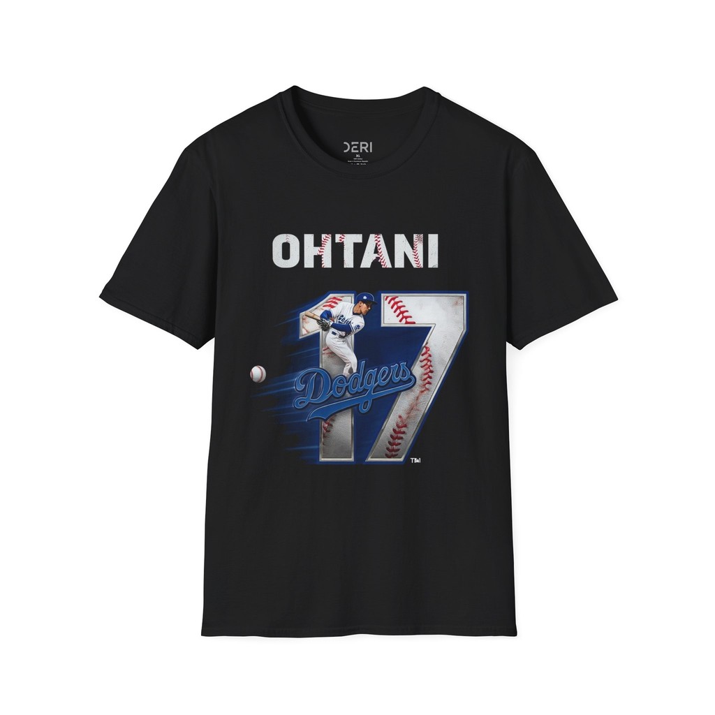เสื้อยืดSoftstyle Unisex Ohtani 17 ของLos Angeles Dodgers