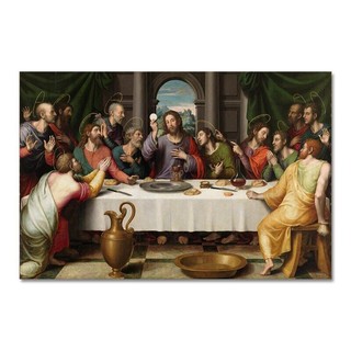 Chaoge Art The Last Supper Jesus Nordic โปสเตอร์และพิมพ์ผ้าใบภาพวาดตกแต่งบ้านสแกนดิเนเวียน Wall Art ภาพสําหรับห้องนั่งเล่นของขวัญ