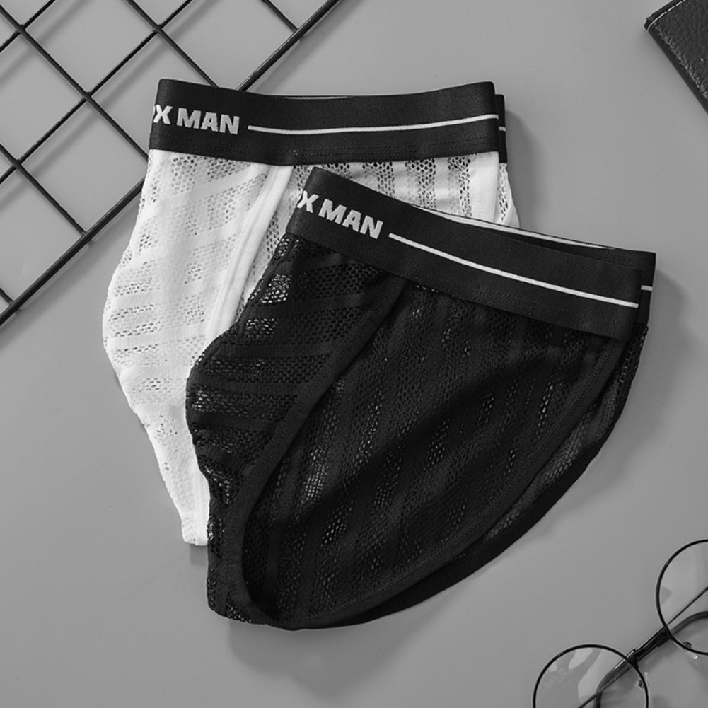 ⭐ ขายดี ⭐ ชุดชั้นในซีทรูกางเกงสำหรับผู้ชาย กางเกงระบายอากาศแบบแนวราบ - รูปที่ 2