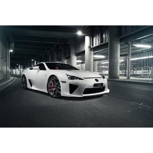 Lexus Lfa Lfa White Right Front Hd Poster Super Car Inch Print