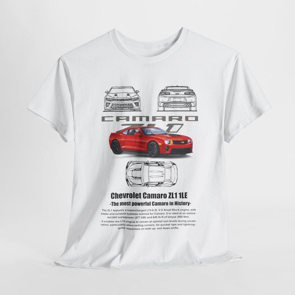 เสื้อยืด Chevrolet Camaro ZL1 1LE สำหรับผู้ชื่นชอบรถยนต์ ออกแบบมาเพื่อความสวยงามและการสวมใส่ง่าย