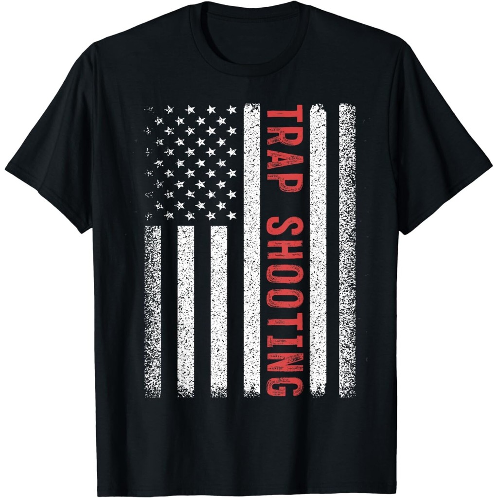 Trap Shooting Flag 4Th Of Julytrap Shooter T-Shirt
