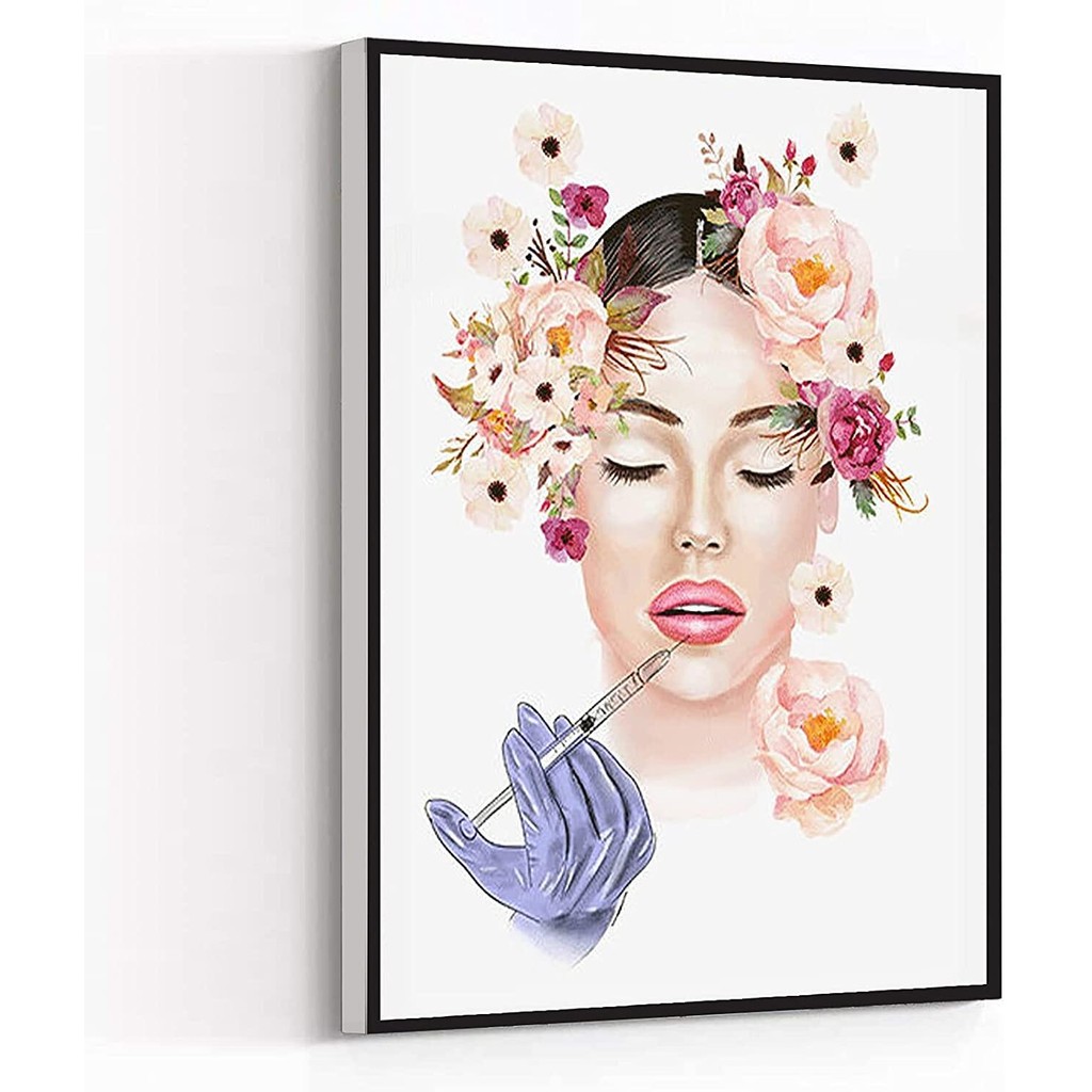 ตกแต่งร้านเสริมสวย,lip filler art lip botox โปสเตอร์ hyaluronic acid scin คลินิกความงามตกแต่งหัวฉีดเ