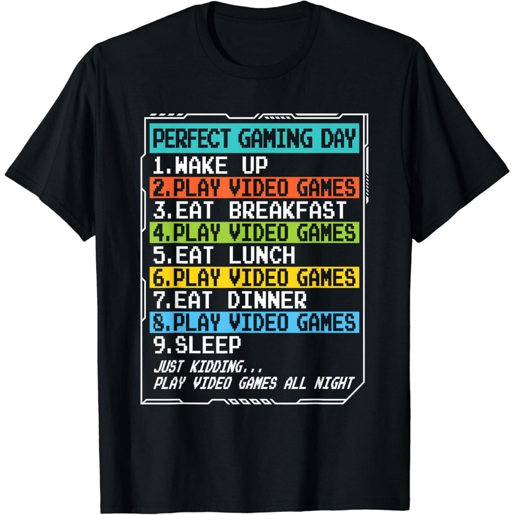 Perfect Gaming Day Video Games Gamer Men Gift T-Shirt