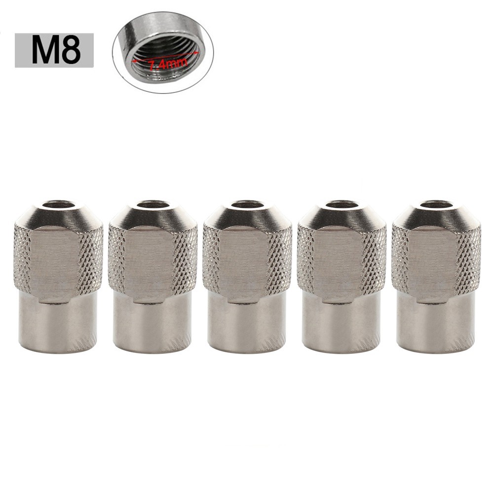 [FRDE-Hot] 5 ชิ้นเจาะขนาดเล็ก Chuck M8X0.75 มม.โลหะผสมสังกะสี Chuck Nut อุปกรณ์เครื่องมือโรตารี่❀