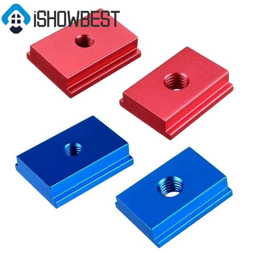 1 ชิ้น M6/M8 T-track Slider อลูมิเนียม T Slot Nut สําหรับงานไม้เครื่องมือสีแดง/สีฟ้า