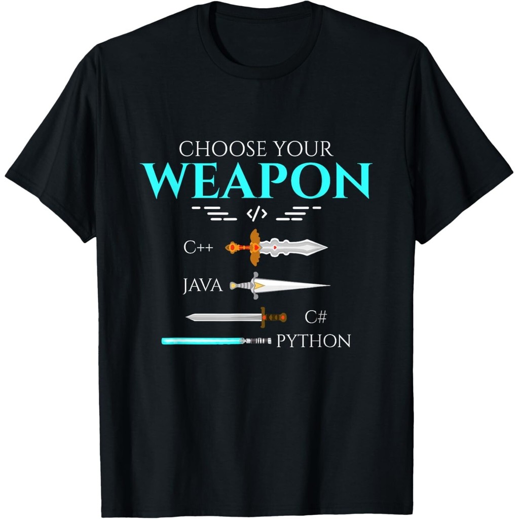 เลือกการเขียนโปรแกรมของคุณอาวุธตลกคอมพิวเตอร์ Python Coding เสื้อยืด