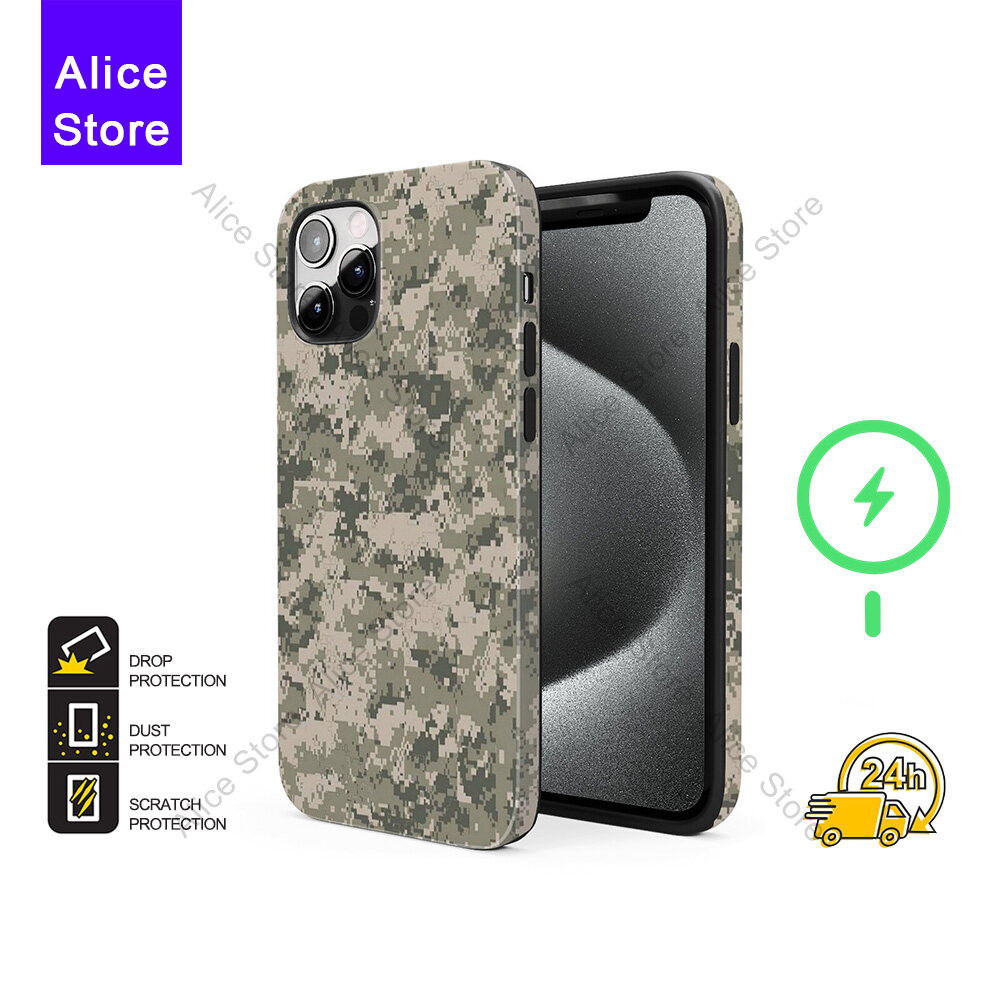 เคสโทรศัพท์ลายพรางสําหรับ iPhone 17 Pro Max / iPhone 16 Pro Max / 15 Pro Max / 13 เคส CF353