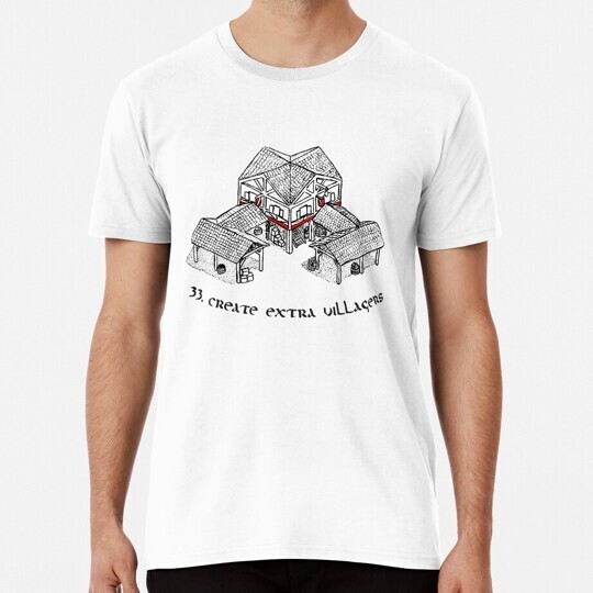 Town Center Age Of Empires 2 เสื้อผ้าผู้ชายใหม่ที่โดดเด่นเสื้อยืด O-neck