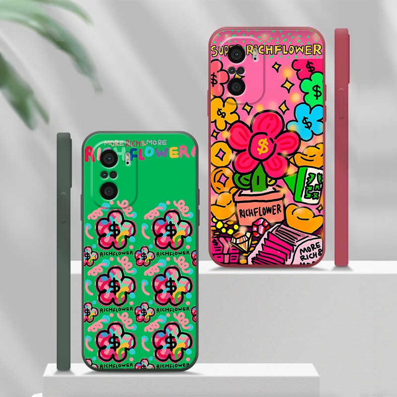 ดอกไม้ที่อุดมไปด้วยปลอกสําหรับ xiaomi poco f3/gt,f4,f5/pro,m5/s,m4/pro,m3,m2,x3/nfc/pro/gt,x4,x5,4g,