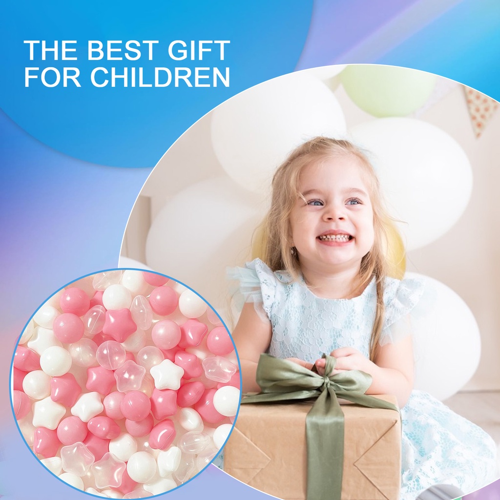 [SF] 100 ชิ้น Ocean Ball Pit Balls ปลอดภัย Star Balls สําหรับ Playrooms Sensory Perception ของเล่นประสานงานการฝึกอบรมลูกบอลสําหรับเด็ก Bounce House อุปกรณ์เสริม - รูปที่ 6