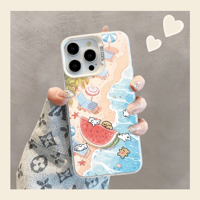 เคสลายสุนัขแตงโมสำหรับ Vivo Y17 Y12 Y12S Y30 Y7S Y50 Y100 S10 S10E V23E V23 V25 V27 V29 X60 X70 X80 