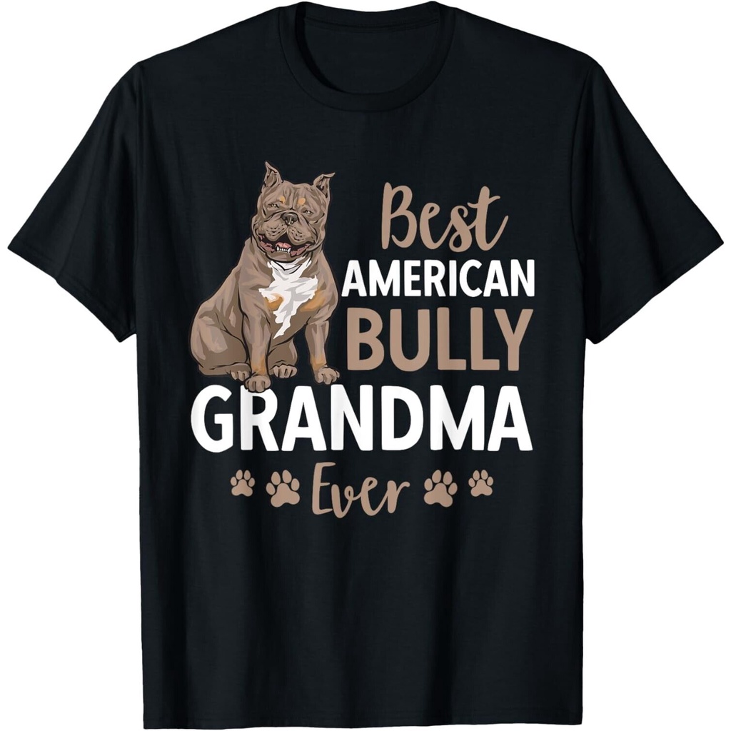 เสื้อยืดน่ารัก แสดงภาพตุยแม่และลูก American Bully ในสไตล์ตลก XL