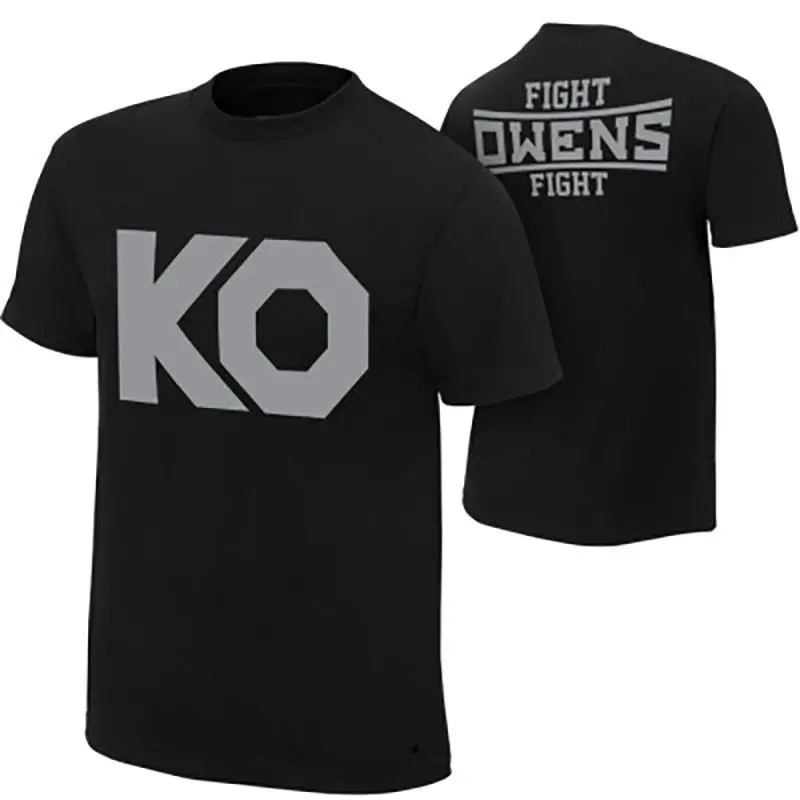 ใหม่ Wwe ล่าสุด Gym Tshirt มวยปล้ําผู้ชายหลวมลูกเรือคอพิมพ์แหวน Pkt