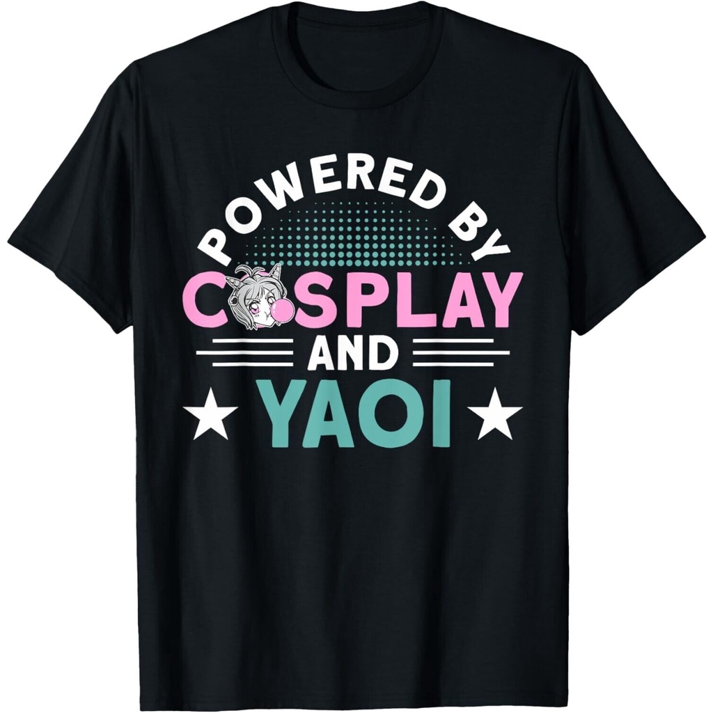 Powered By Cosplay And Yaoi Femboy Gift เสื้อยืด