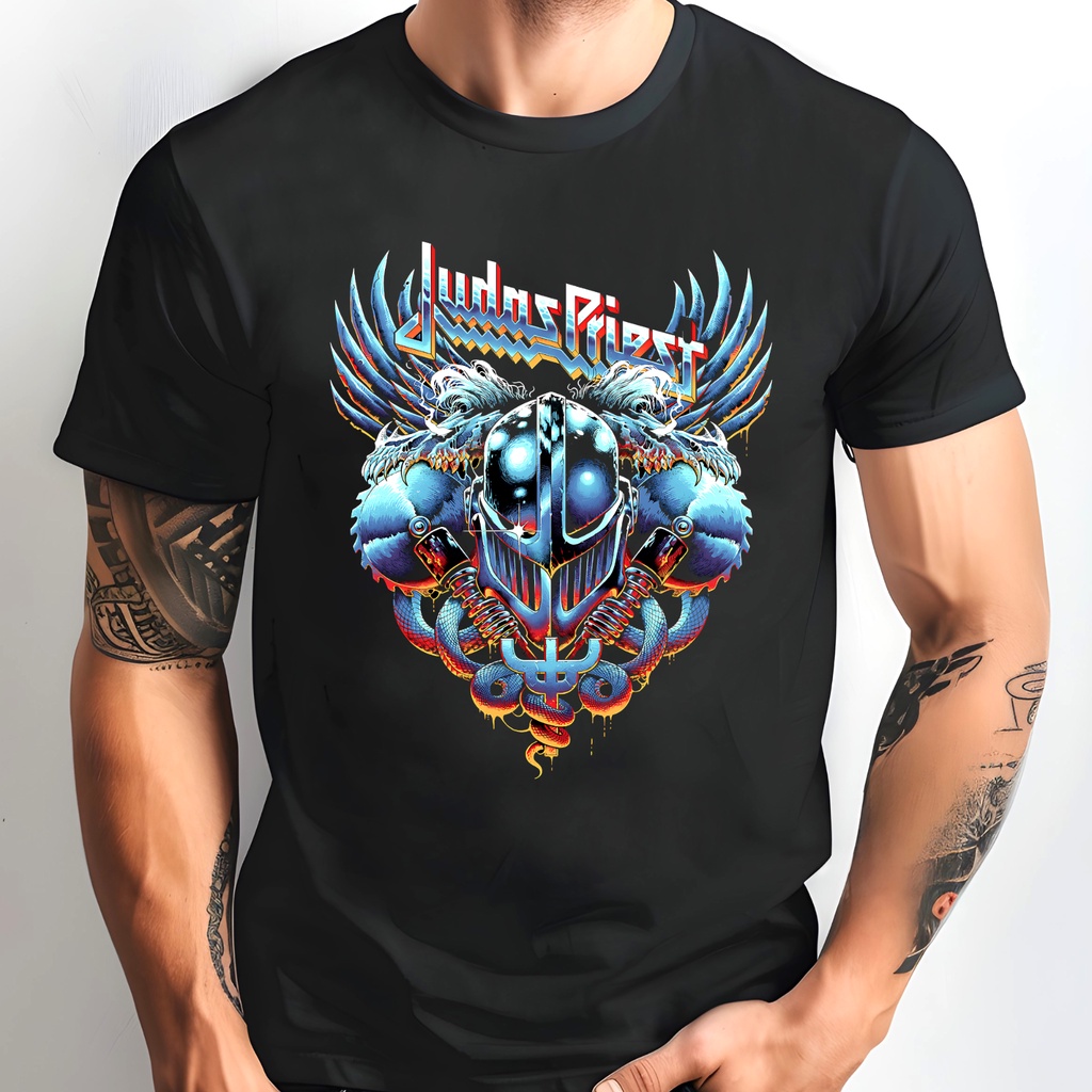 Judas Priest Metal Rock Band Tour Tee เสื้อยืดผ้าฝ้ายหนัก Unisex Xs-3Xl-Wq7Er4