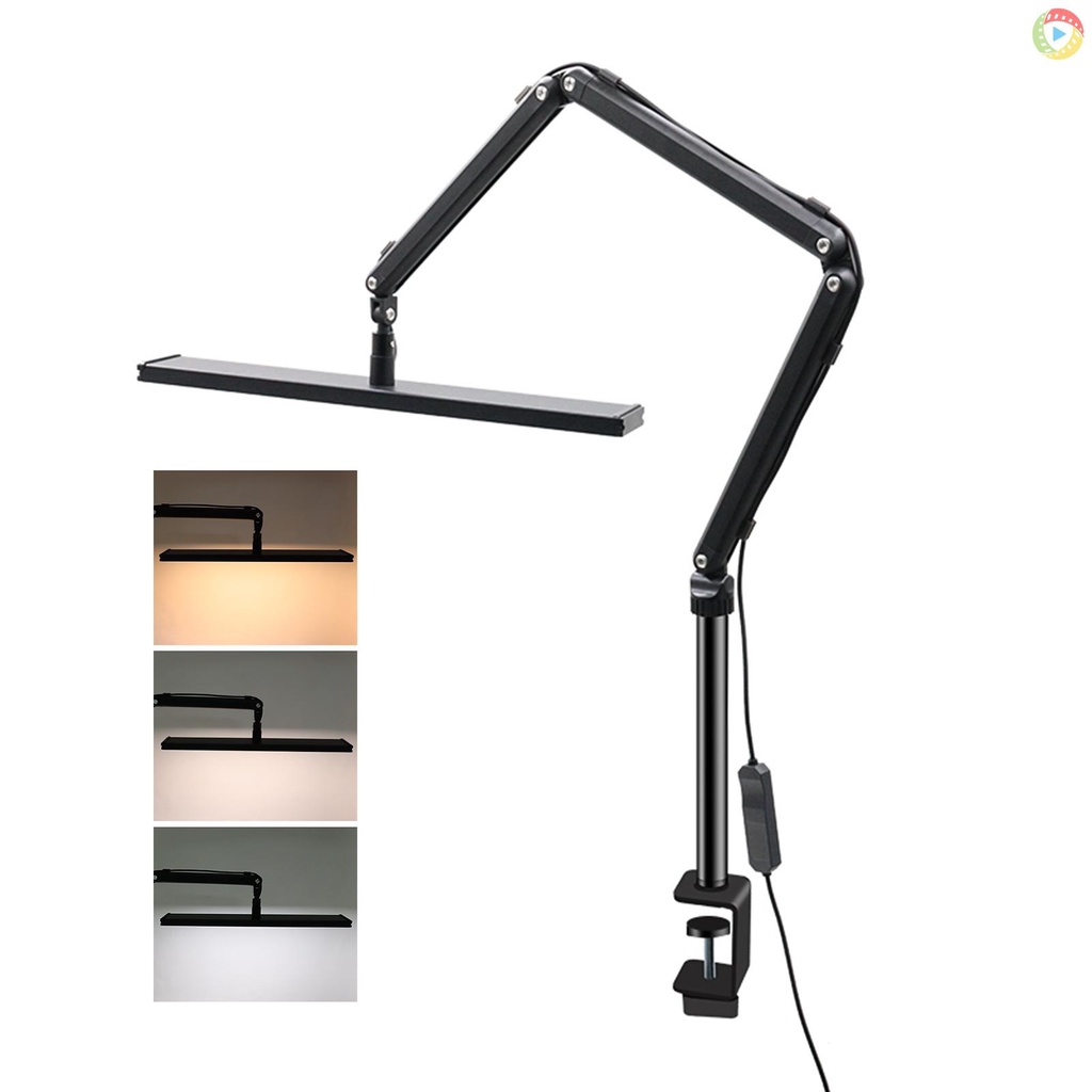 ไฟถ่ายรูป Andoer Lash Light สําหรับ Eyelash Tech โคมไฟตั้งโต๊ะแบบยืดหยุ่นพร้อม Clamp LED โคมไฟตั้งโต๊ะสําหรับเล็บโต๊ะ Eyelash Extension Skincare อ่าน 3 โหมดแสงหรี่แสงได้ Came-226