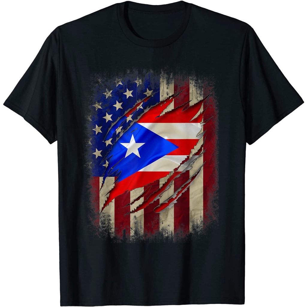 Limited Puerto Rican Flag Tshirt Usa Puerto Rico Family เสื้อยืด