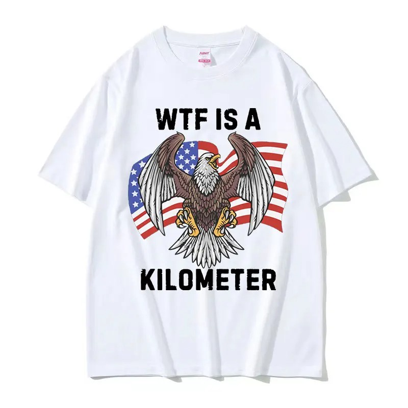 ตลก Wtf คือ A Kilometer Meme Graphic Tee Men Vintage Harajuku Tshirt ขนาดใหญ่ T