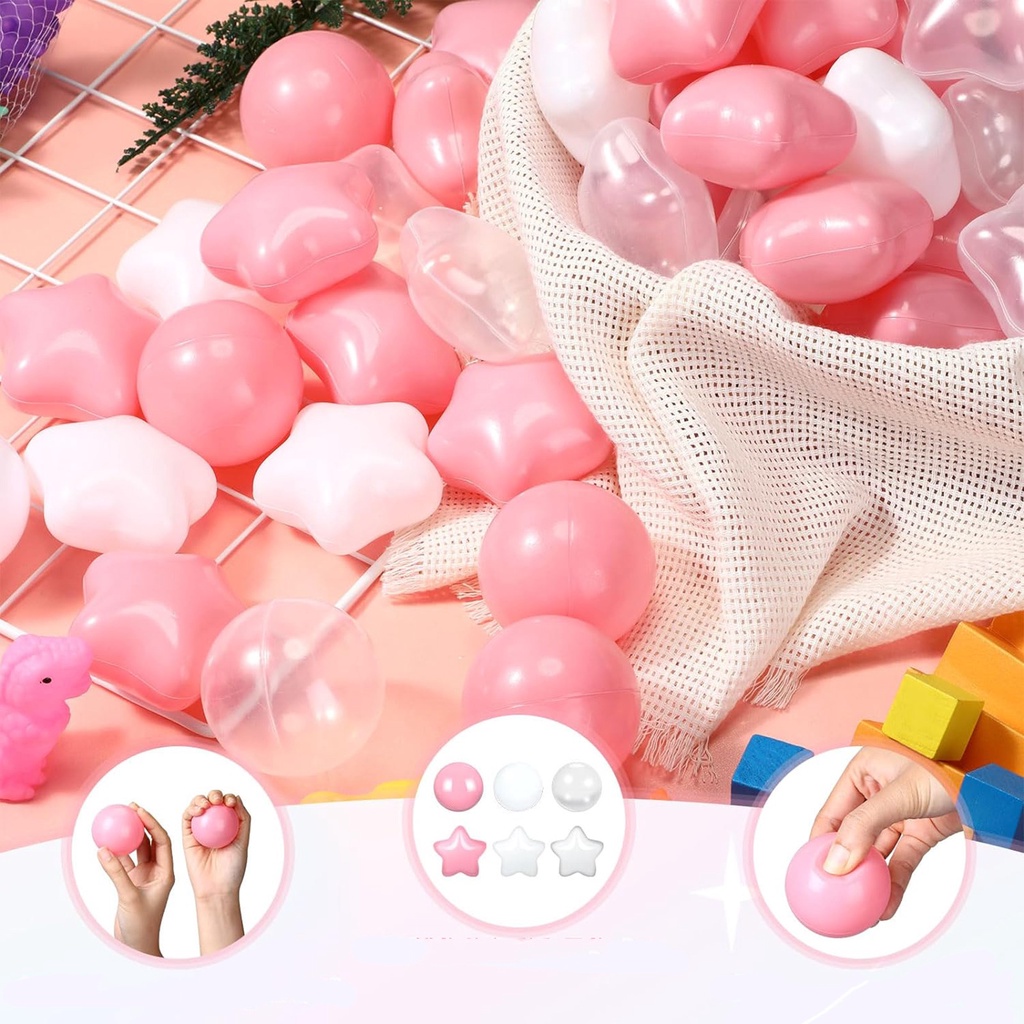 [SF] 100 ชิ้น Ocean Ball Pit Balls ปลอดภัย Star Balls สําหรับ Playrooms Sensory Perception ของเล่นประสานงานการฝึกอบรมลูกบอลสําหรับเด็ก Bounce House อุปกรณ์เสริม - รูปที่ 2