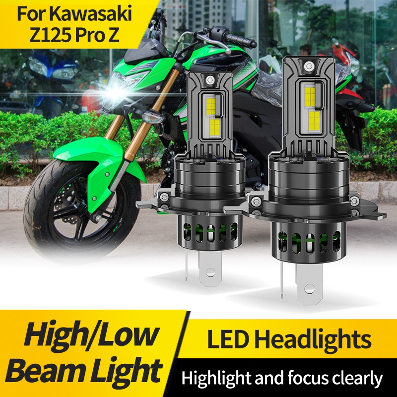 1pc/2pcs H4 รถจักรยานยนต์ LED ไฟหน้า 9003 ด้านหน้าเปลี่ยนหลอดไฟรถจักรยานยนต์ 6500K สีขาวความสว่างสูง