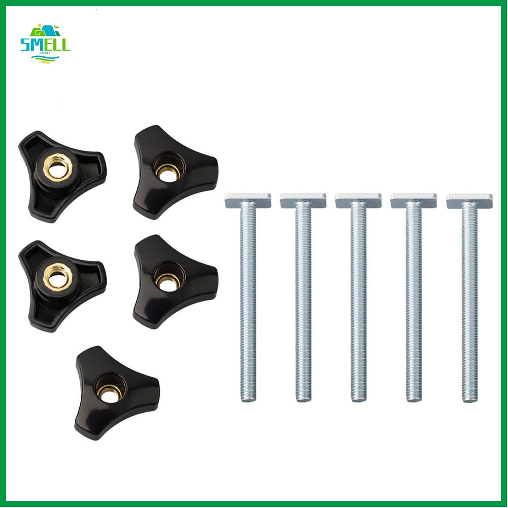 มีกลิ่นหอม 5 ชิ้น M8 ด้าย T-Track T Slot Bolts หรือถั่วสําหรับงานไม้เครื่องมือ Jigs Fastener