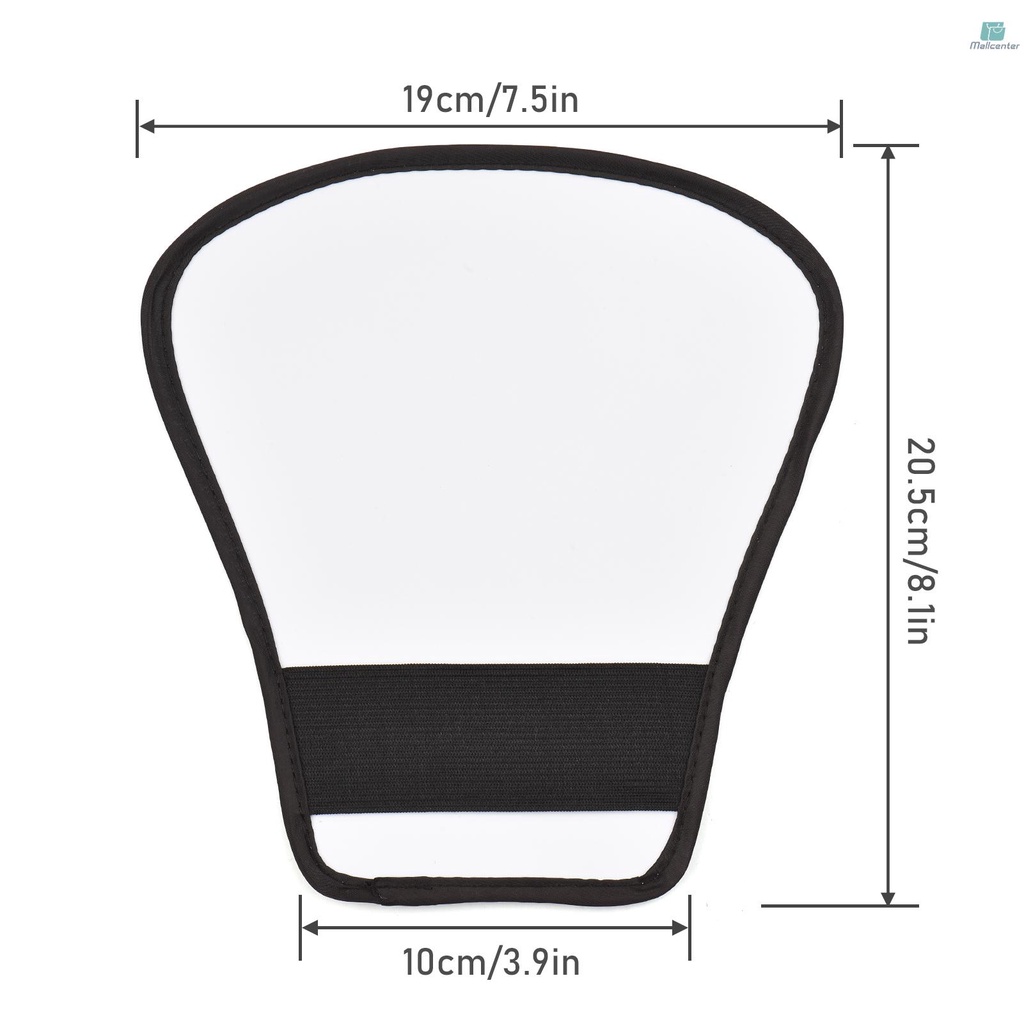 Reflector แบบพกพา Universal กล้องแฟลช Reflector Speedlite Bounce Diffuser Board Silver & White พื้นผิวสะท้อนแสงสําหรับ Canon Godox Yongnuo on-Camer Came-229