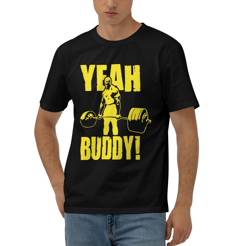 Rondend Ronnie Coleman Yeah Buddy เสื้อยืดผ้าฝ้าย 100% บุรุษใหม่ล่าสุด