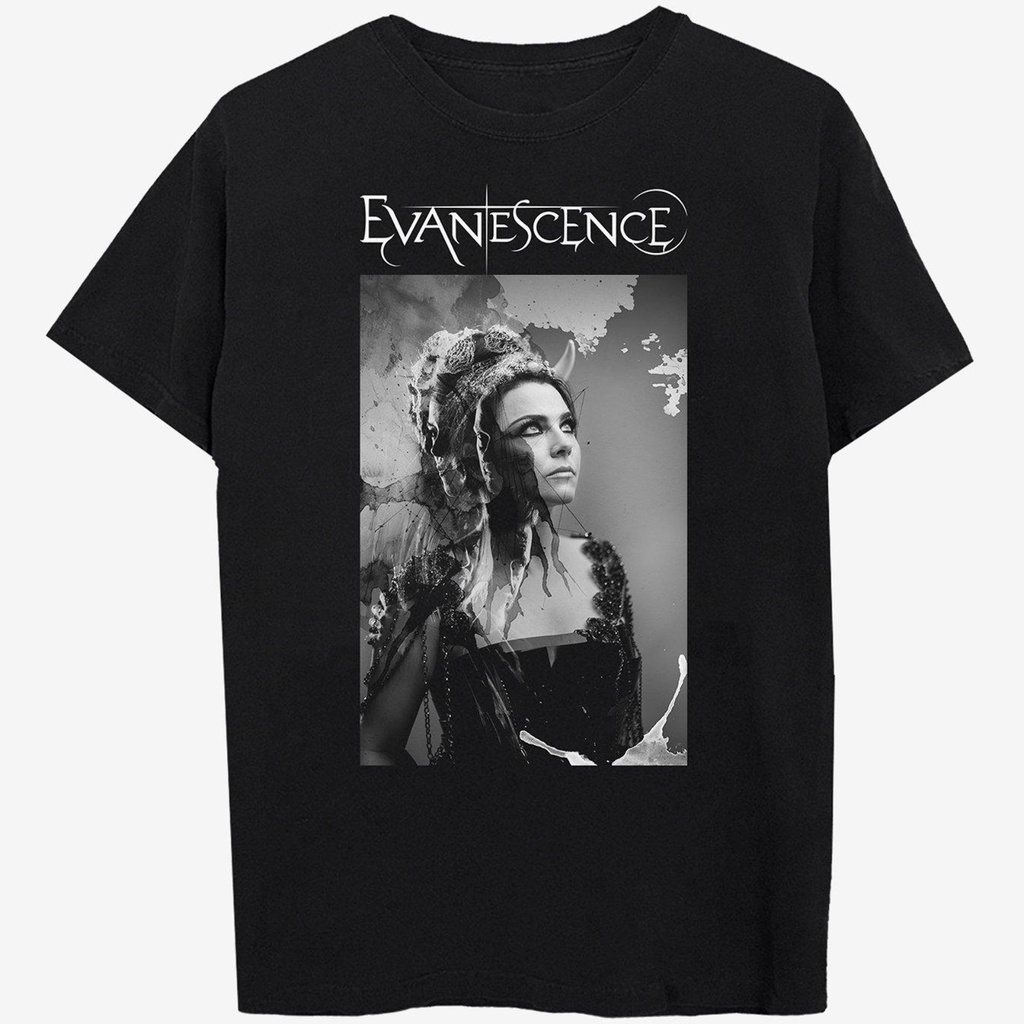 Evanescence Amy Lee Boyfriend เสื้อยืดสีดําแขนสั้น