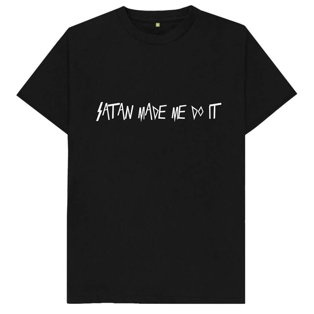 เสื้อยืดปีศาจซาตาน Made Me Do It Devil 666