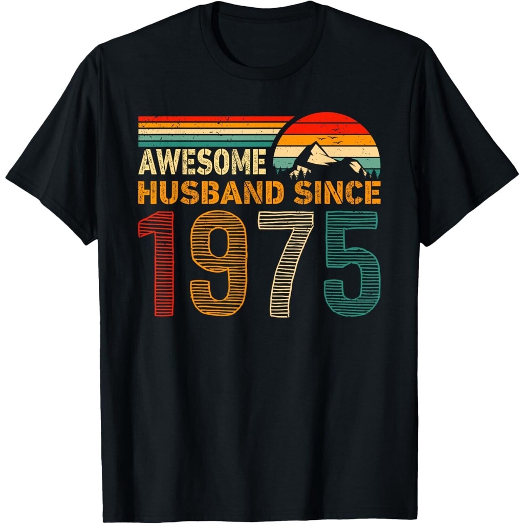 สามีที่ยอดเยี่ยมตั้งแต่ 1975 คู่รัก 1975 วันครบรอบแต่งงานของขวัญเสื้อยืด ไม่จํากัดเพศ