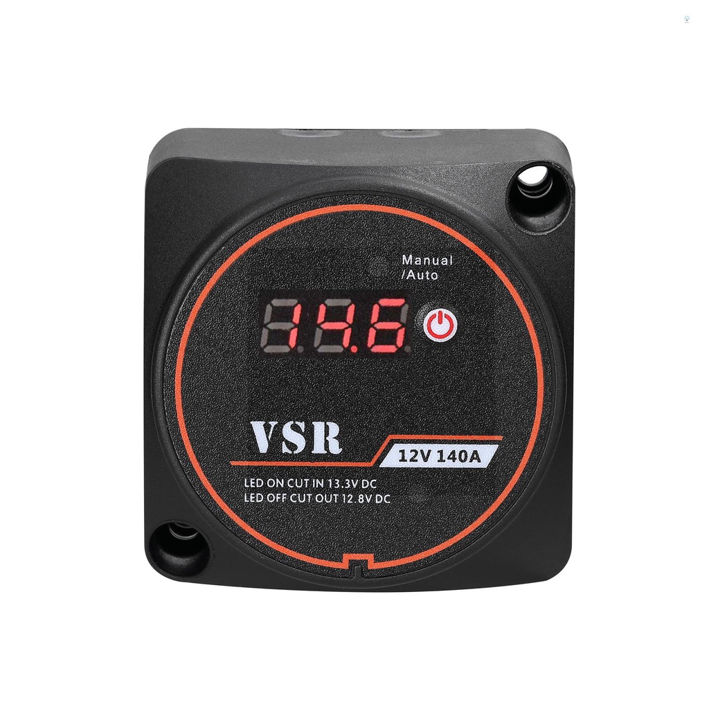 12 V 140A Dual แบตเตอรี่ Isolator แบตเตอรี่แยก Controller คู่มือ/โหมดอัตโนมัติ VSR-Voltage Sensitive รีเลย์จอแสดงผลดิจิตอลสําหรับ ATV UTV เรือ RVDual แบตเตอรี่ Isola Tolo2.28