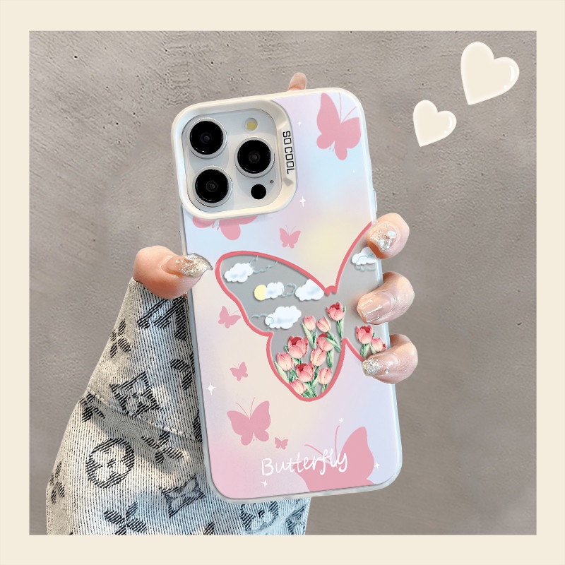 เคสลายดอกไม้เมฆและผีเสื้อ YD359 สำหรับ Oppo A58 A11X A5 A2 A55 A53S A57 A16 Find Case X5 X6 X7 X8 PR
