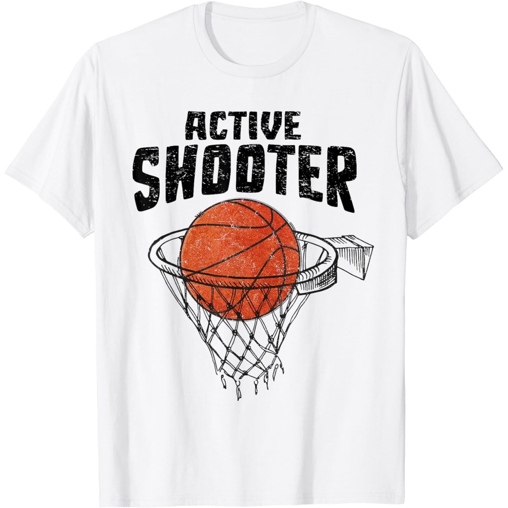 Active Shooter Basketball Lovers Men Basketball Playe T-Shirt