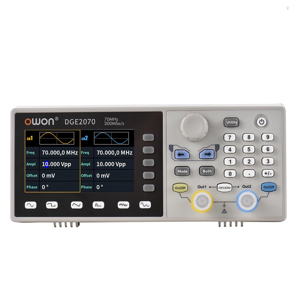 Owon DGE2070 Digital Storage Oscilloscope Dual Channel Mini แบบพกพา Oscillometer Arbitrary Waveform 