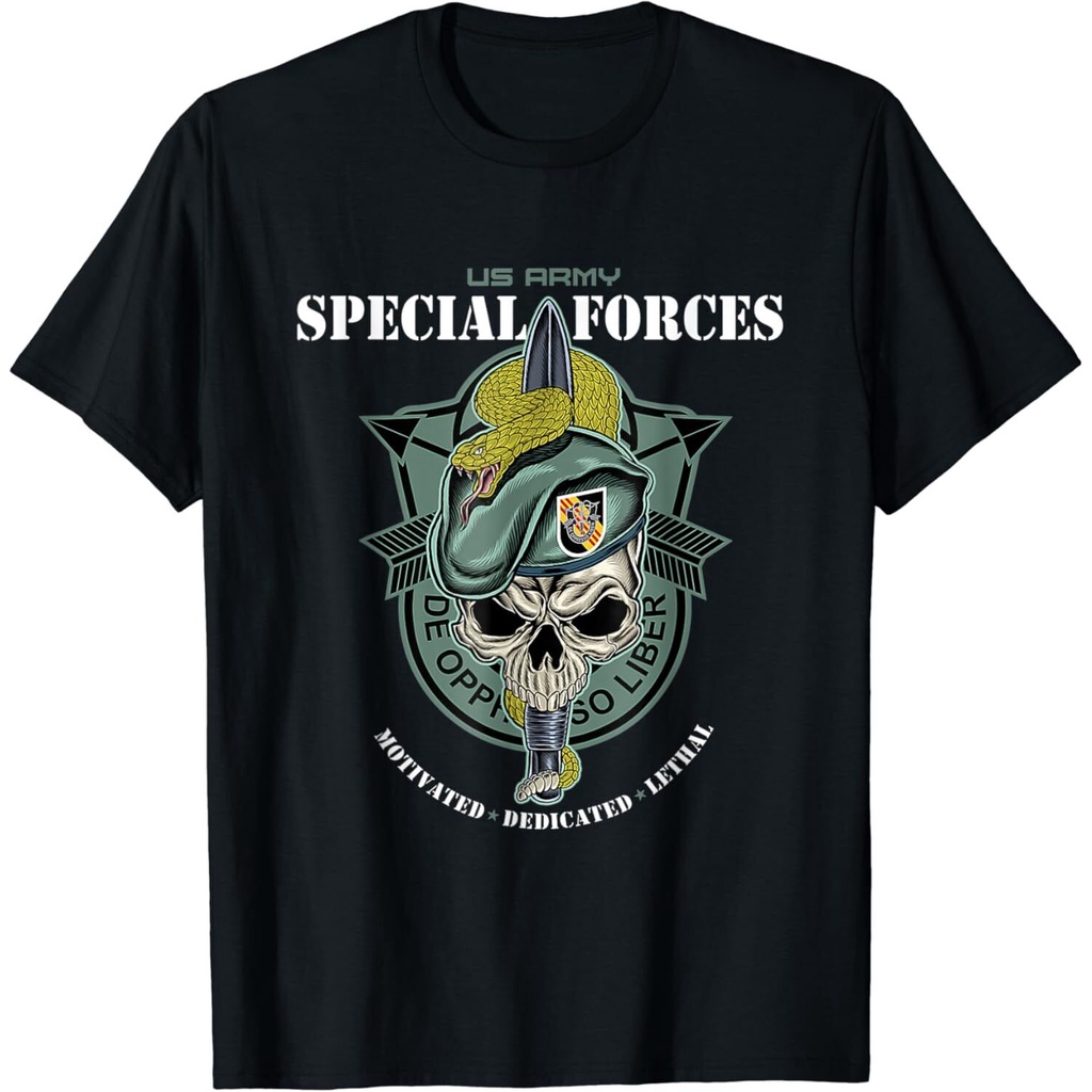 เสื้อยืด.US Army 5th Special Forces Group สำหรับทหารเก่าเวียดนาม
