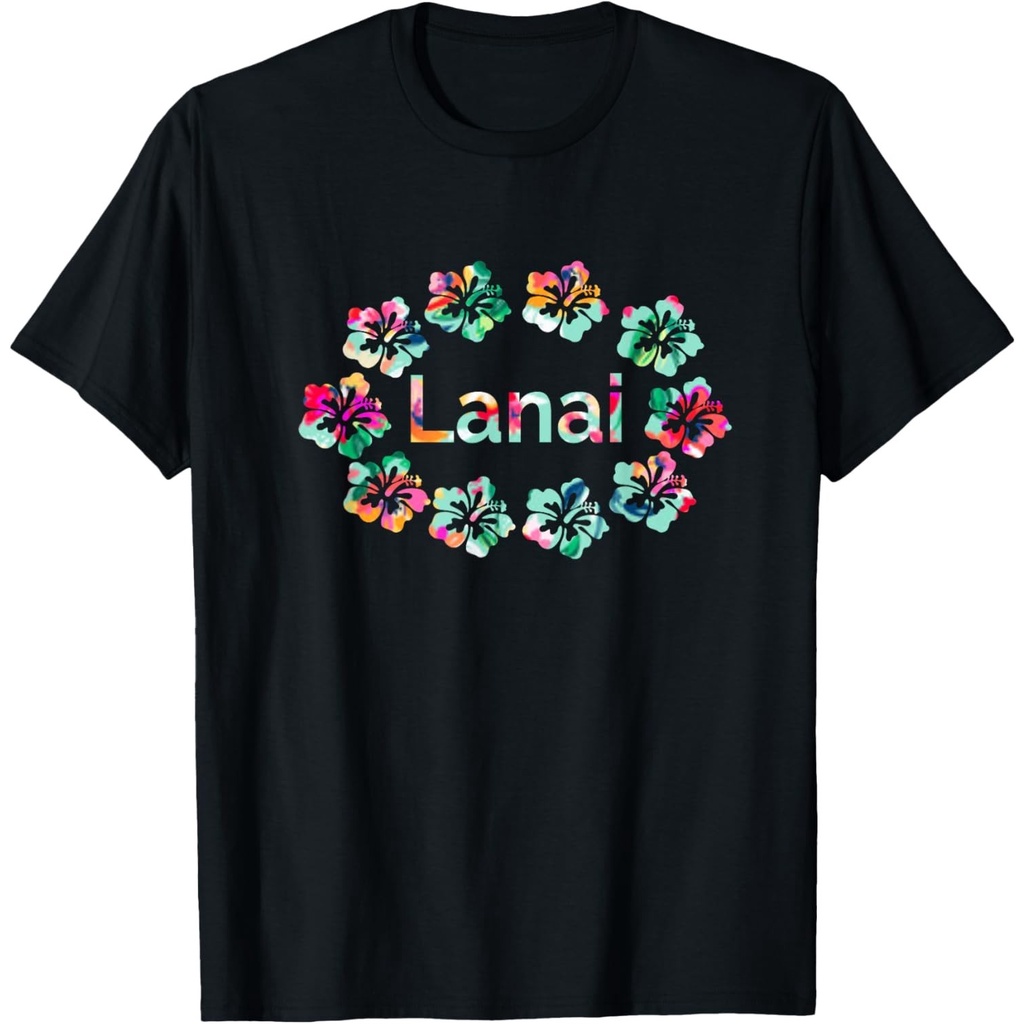เสื้อยืด Lanai Hawaii Hawaii Hawaii เสื้อยืด Hibiscus Flowers