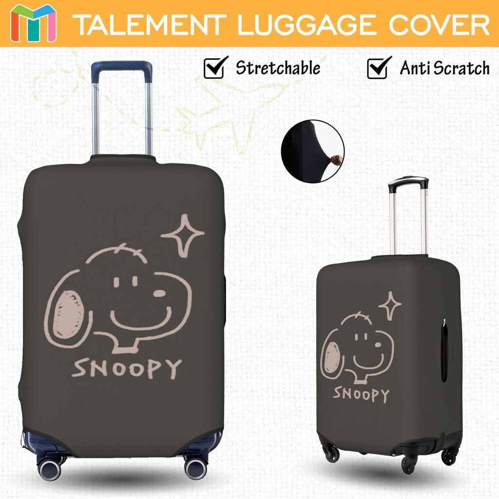 Snoopy ผ้าคลุมกระเป๋าเดินทาง ป้องกันรอยขีดข่วน ลายแมวน่ารัก ขนาด Luggage Cover 18 20 22 24 26 28 30 32 นิ้ว LF20