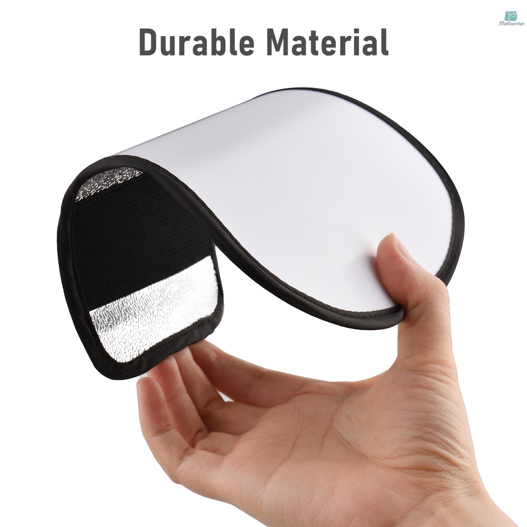 Reflector แบบพกพา Universal กล้องแฟลช Reflector Speedlite Bounce Diffuser Board Silver & White พื้นผิวสะท้อนแสงสําหรับ Canon Godox Yongnuo on-Camer Came-229