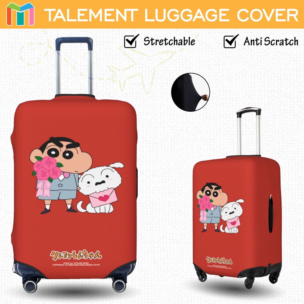 Crayon ผ้าคลุมกระเป๋าเดินทาง ผ้าสแปนเด็กซ์ แบบยืดหยุ่น ยืดหยุ่น Luggage Cover 18 20 22 24 26 28 30 3