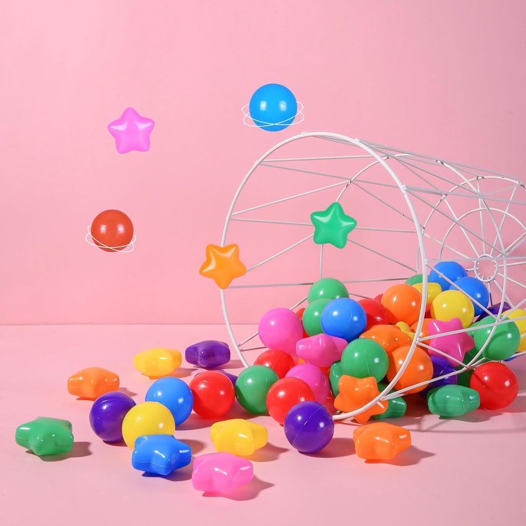 [SF] 100 ชิ้น Ocean Ball Pit Balls ปลอดภัย Star Balls สําหรับ Playrooms Sensory Perception ของเล่นประสานงานการฝึกอบรมลูกบอลสําหรับเด็ก Bounce House อุปกรณ์เสริม