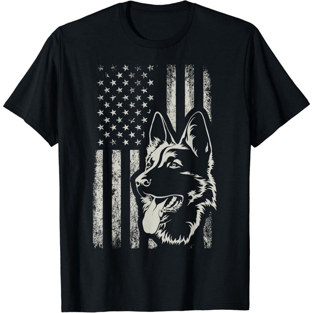 เสื้อยืด Patriotic German Shepherd Flag 4Th Of July Shepherd