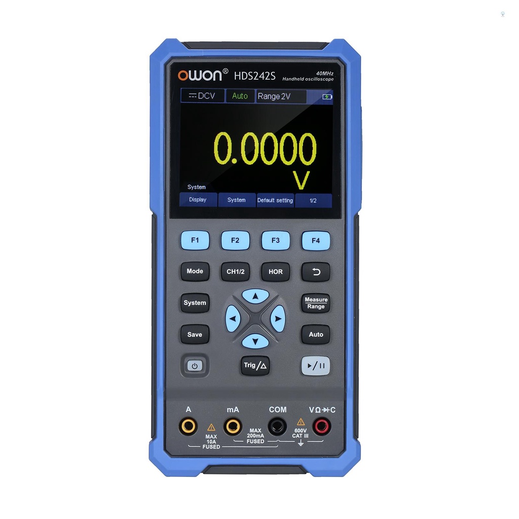 Owon HDS242S 2-CH Handheld Oscilloscope มัลติมิเตอร์ Waveform Generator 3-in-1 เครื่องทดสอบมัลติฟังก